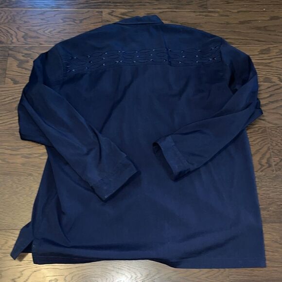 Flight UNC North Carolina Tar Heels Navy Blue Jordan TWO3 Button Down Shirt 3XL - Picture 5 of 9